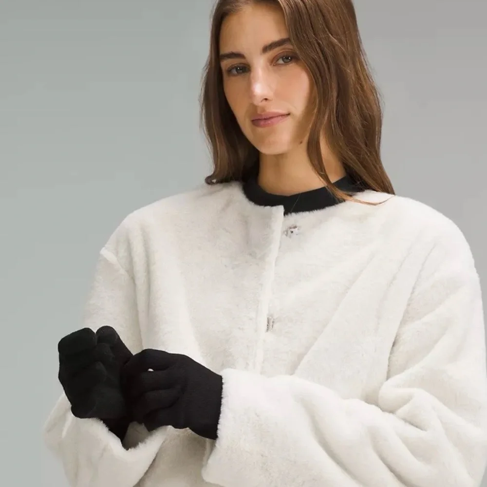 Lululemon Black Merino Wool Blend Gloves XL